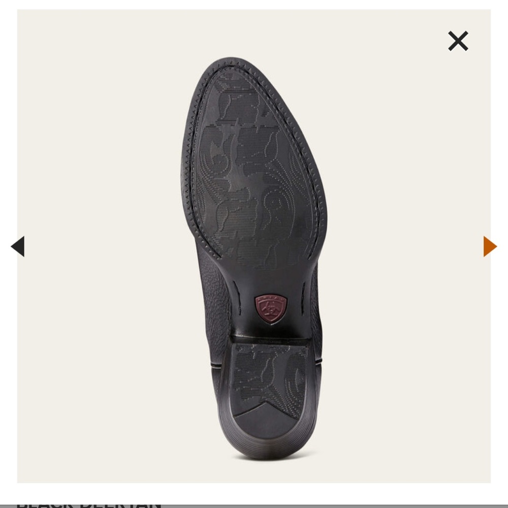 Heritage R Toe Western Boot - Black - Picture 4 of 9